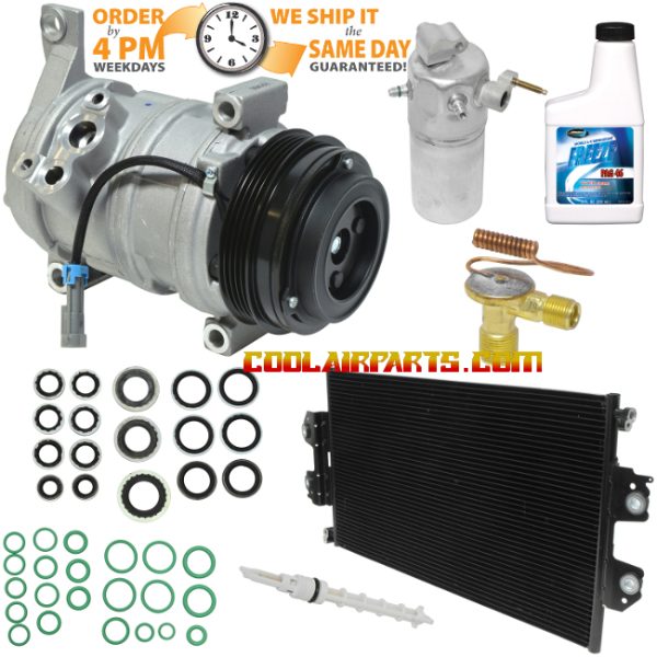 20880829 New A/C Compressor Kit w/ Condenser KT 4769A - Express 3500 Express 1500 w/Rear AC Full KIT